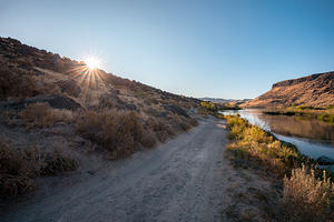 Sunrise in the Snake River canyon Idaho