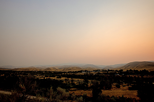 smoky morning in Boise Idaho