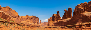 Park Avenue in Arches National Park large panoramic