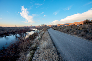 Sunset on the Boise River Greenbelt Idaho