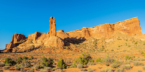 Three Gossips formation in Arches National Park large panoramic