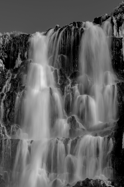 Upper Lemmon Falls black and white photograph by Nature Photo Northwest