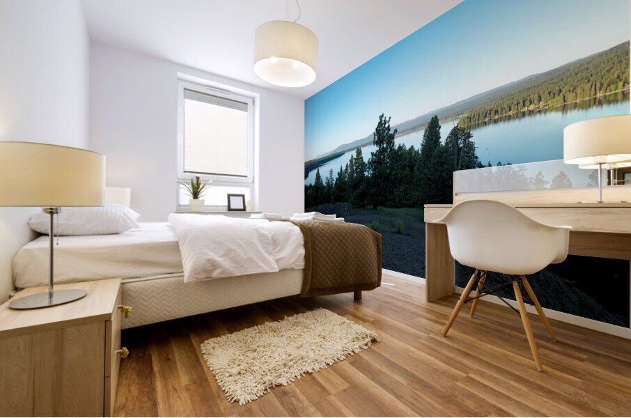 sunrise on Payette Lake Idaho Mural print