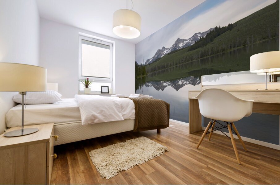 Little Redfish Lake Sawtooth Mountains Idaho Mural print