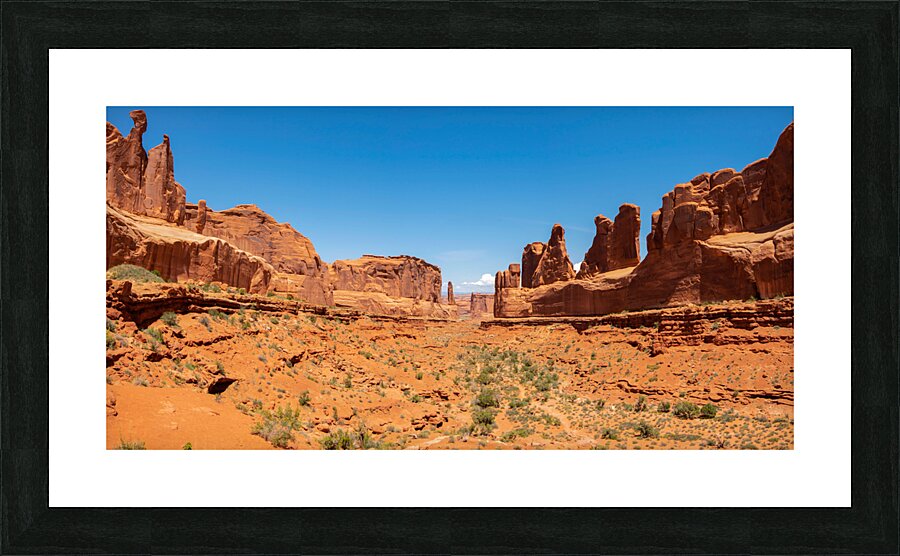 Park Avenue in Arches National Park panoramic  Framed Print Print
